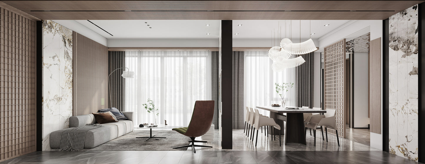 (2800-4000 Sq.ft) House 3D interior design