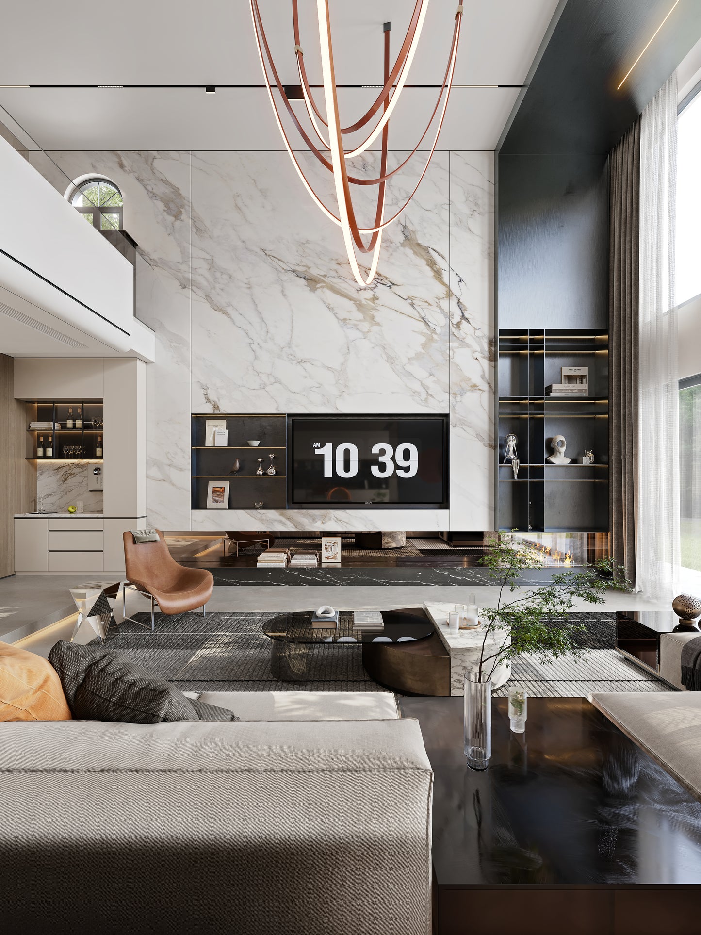 （1200-1600Sq.ft）House 3D interior design