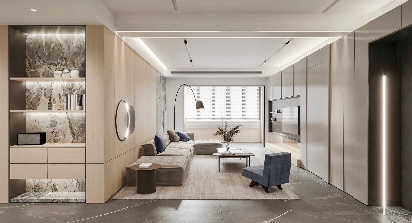 （1200-1800Sq.ft）Apartment 3D Interior Design Service