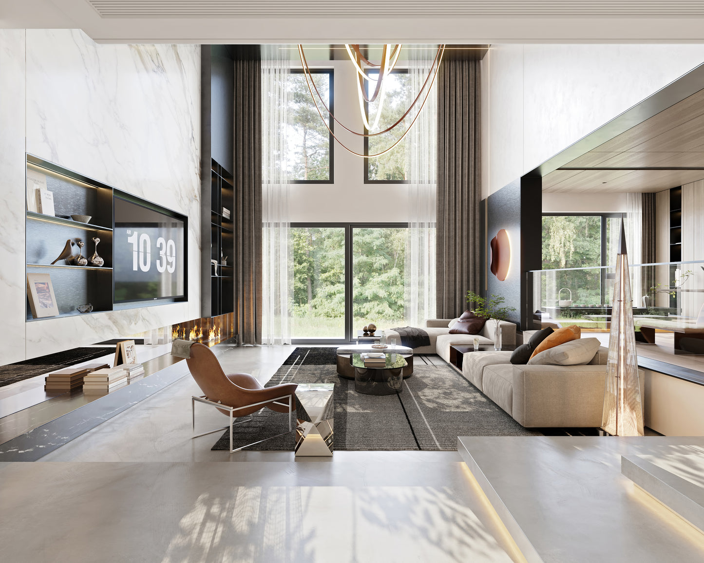 （1200-1600Sq.ft）House 3D interior design