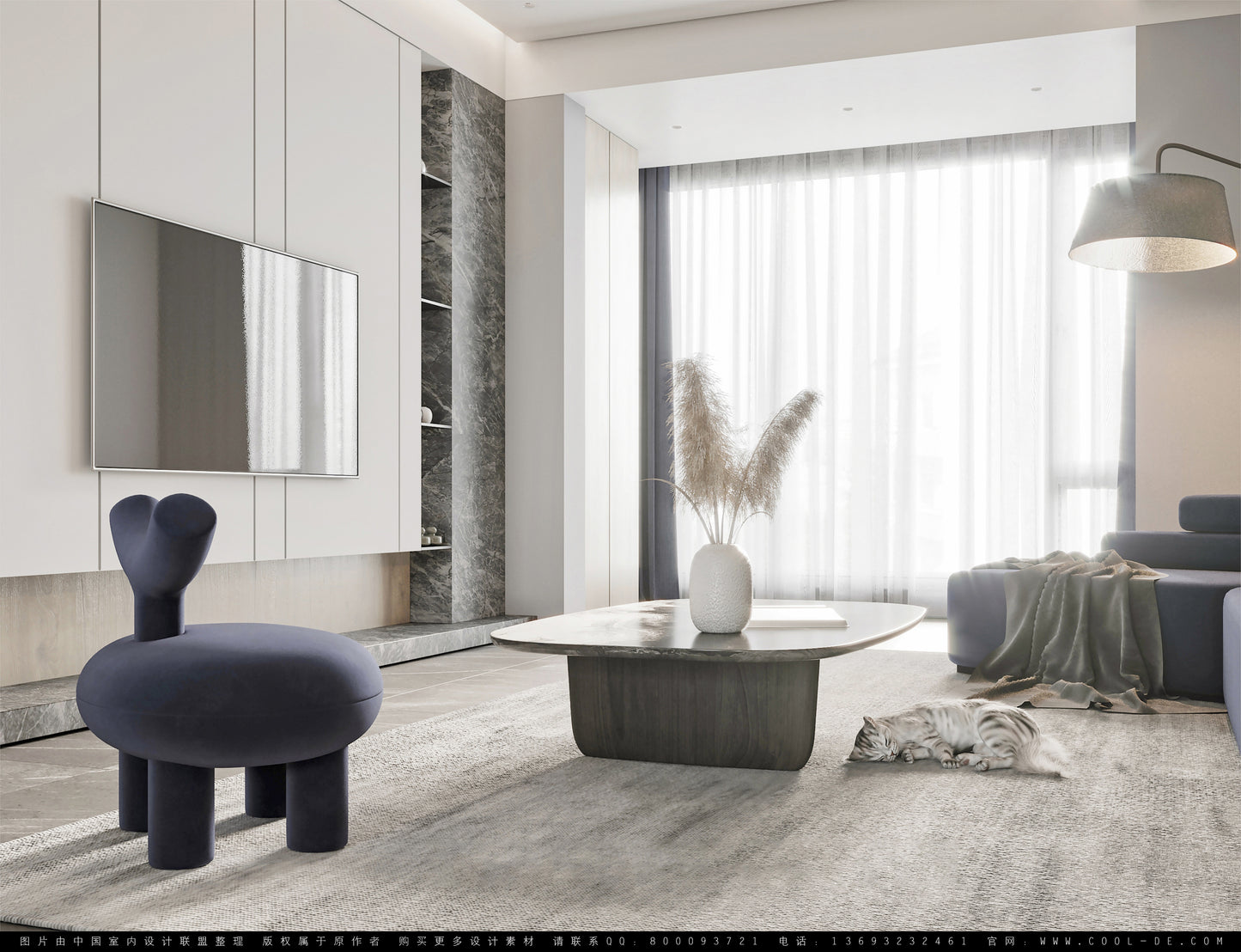 （1200-1800Sq.ft）Apartment 3D Interior Design Service
