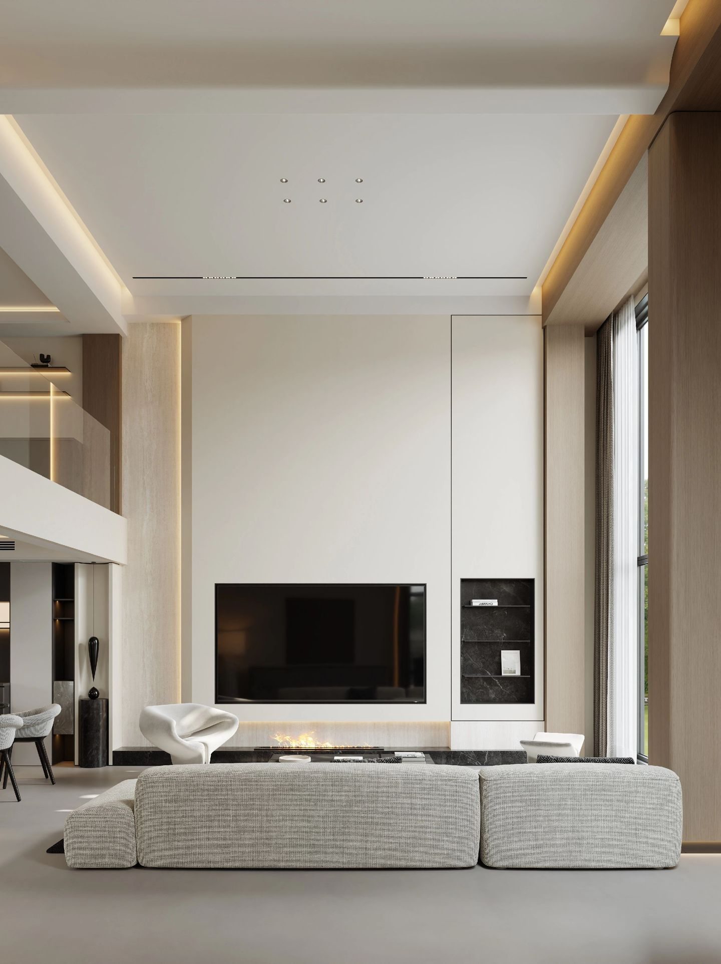 Bright Double-Height Villa فيلا Modern Villa