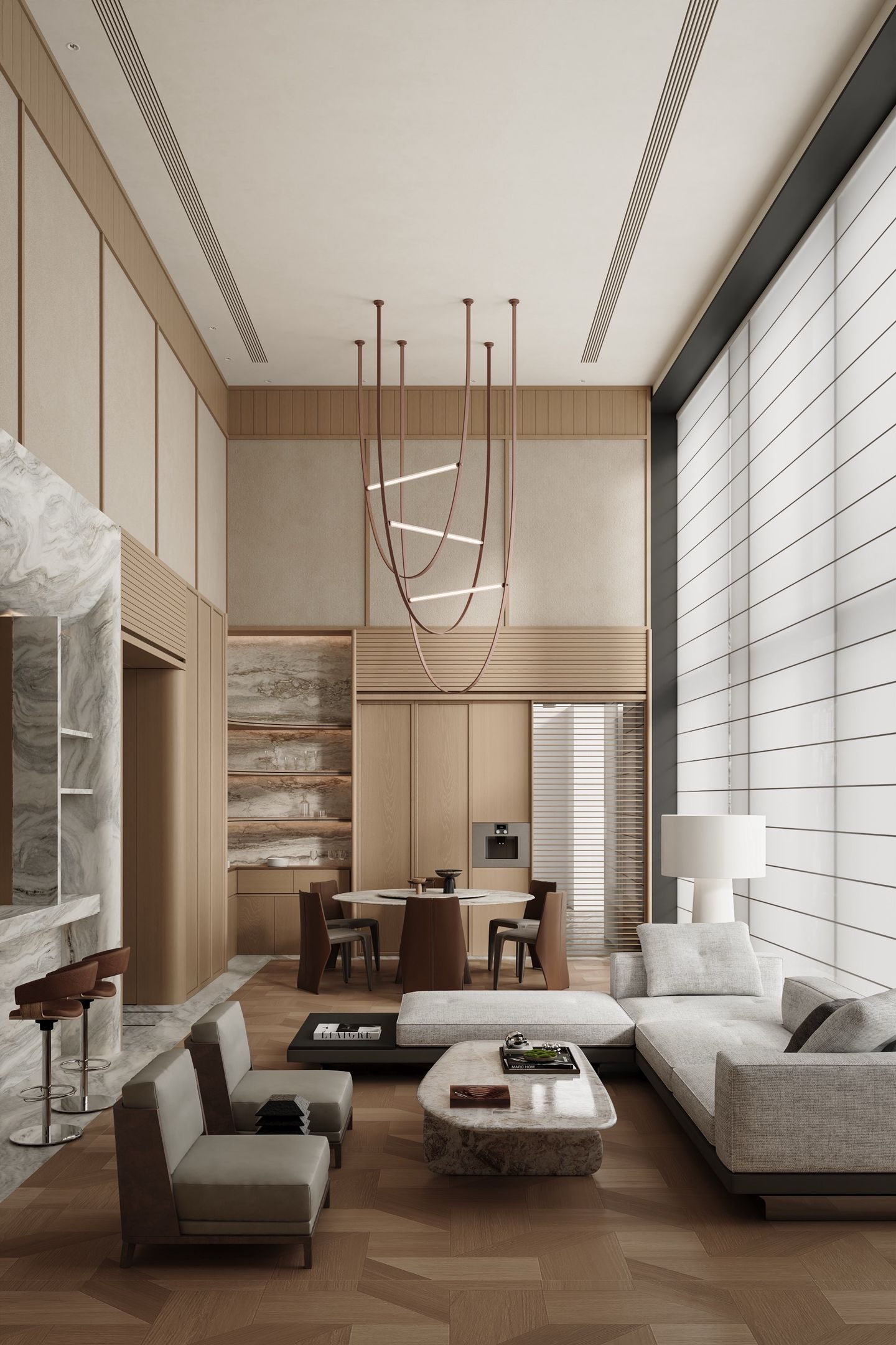 Double-Height Wood Villa فيلا Natural Luxury