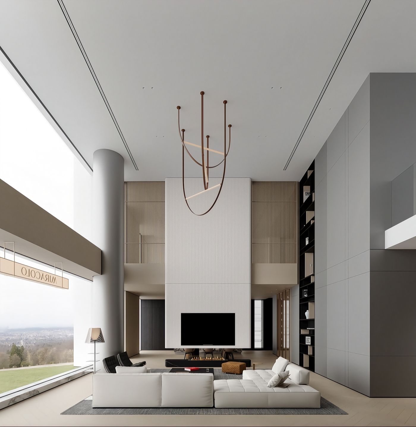 Minimal Double-Height Villa فيلا فخامة بسيطة