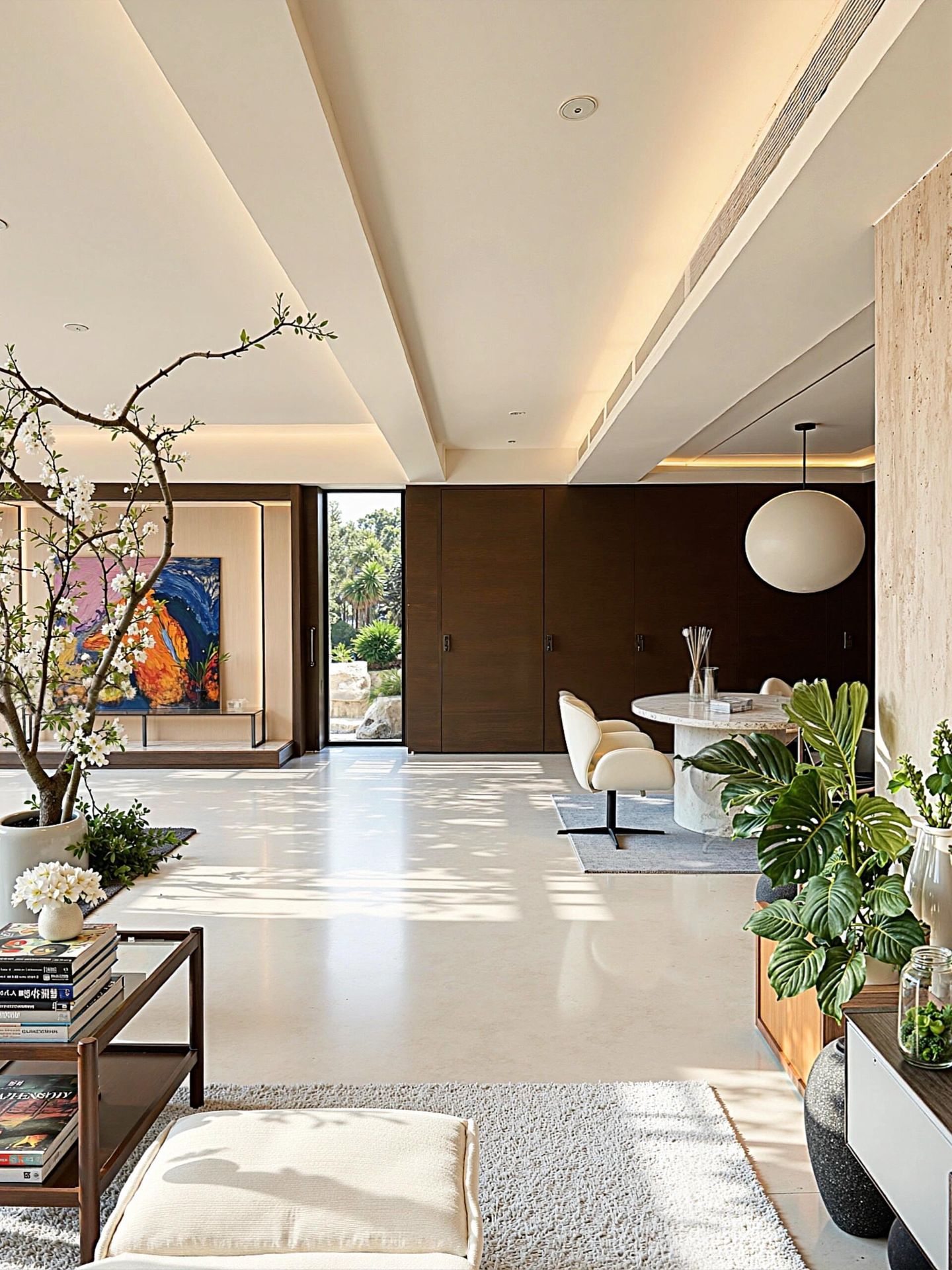 Natural Ground-Floor Living غرفة معيشة Natural Contemporary