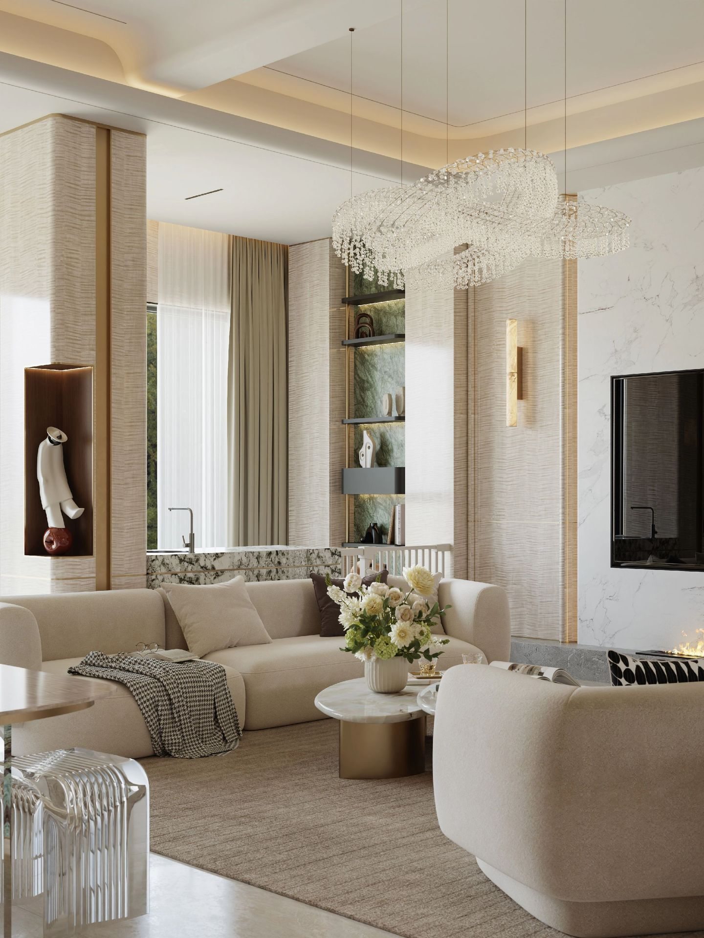 Soft Luxury Living and Dining غرفة معيشة Soft Luxury