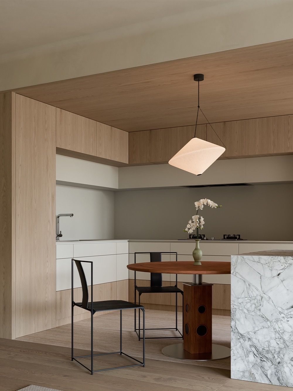 Warm Wood Apartment Interior view 7