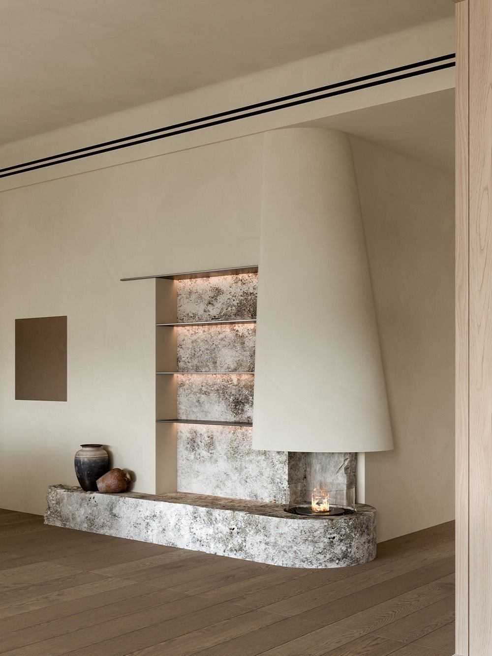 Warm Wood Apartment Interior view 9