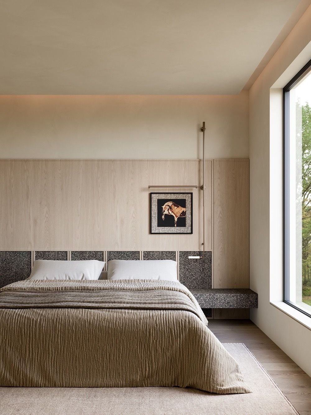 Warm Wood Apartment Interior view 18